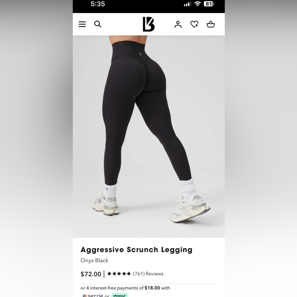 Buffbunny aggressive scrunch leggings size xs